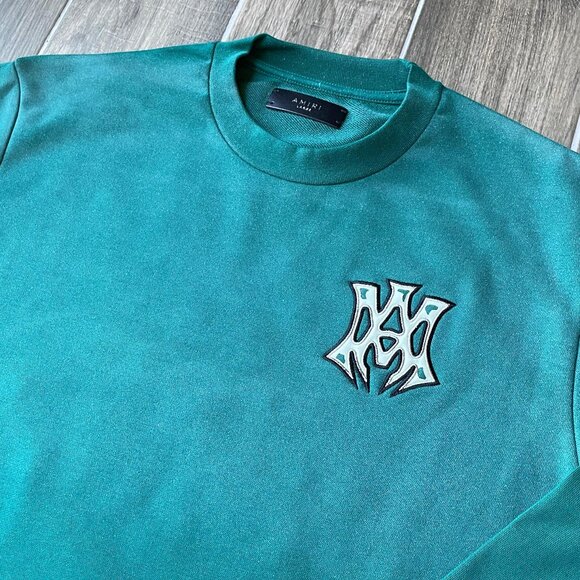 Amiri Men Green Color Crewneck Sweaters - Picture 5 of 7